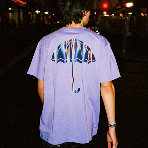 【法国】HELAS 26SP TEMPERATURE TEE白紫色经典雨伞LOGO短袖T恤