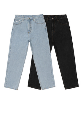 [法国]Helas CLASSIC DENIM PANT WASHED 宽松休闲牛仔直筒长裤