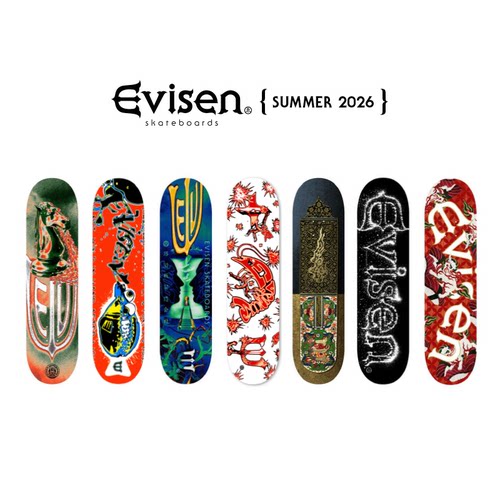 EVISEN 日本进口 2026夏季新款专业滑板板面双翘板品牌街式滑板