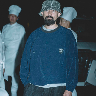 EVISEN 25SS OHAKO WARM UP CREW双色无帽卫衣外套