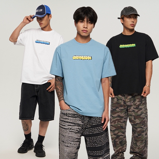 AVENUE&SON大道之子2024涂鸦字体LOGO短袖 春夏索罗娜速干透气亲肤