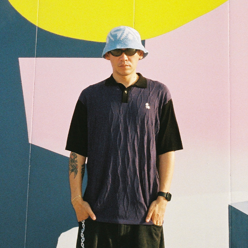 AVENUESON大道之子2025针织立体提花荆棘刺绣短袖POLO衫