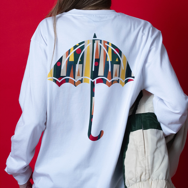 【法国】HELAS 25WIN BACKGAMMON LS TEE双色雨伞经典LOGO长袖T恤