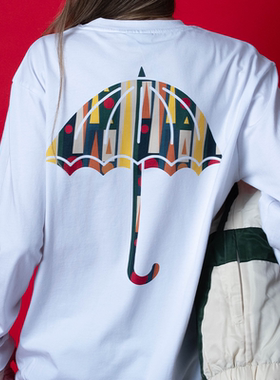 【法国】HELAS 25WIN BACKGAMMON LS TEE双色雨伞经典LOGO长袖T恤