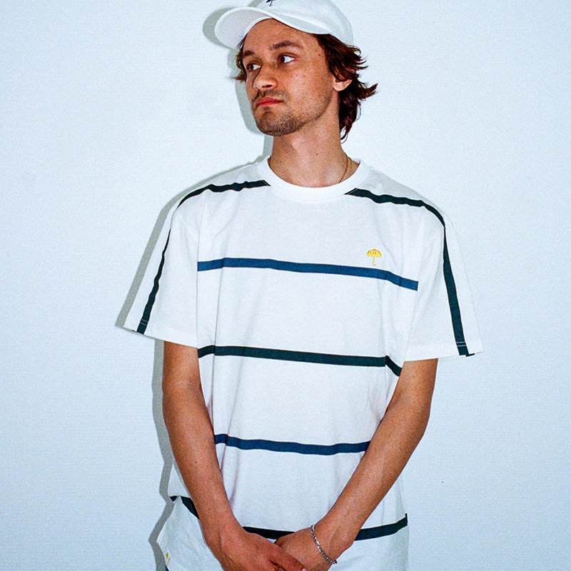 【法国】HELAS 25 SUTRAIT TEE 双色条纹拼接短袖T恤