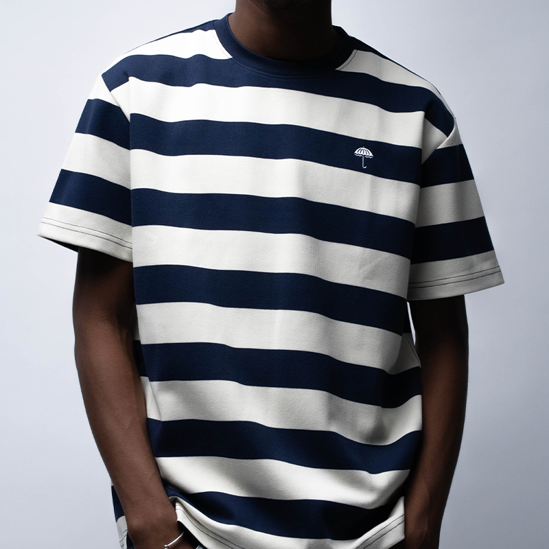 【法国】HELAS 25WIN RIGATO TEE海军条纹短袖T恤