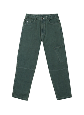 【法国】HELAS 25WIN CUCITO JEANS PANTS 绿色切割牛仔裤
