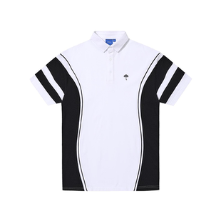 【法国】HELAS 25SP MATCH POINT POLO 赛点黑白拼接短袖POLO衫