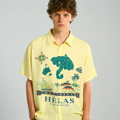 【法国】HELAS 26SP VACANCES SHIRT PASTEL主题印花短袖衬衫