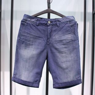 SELECTED思莱德青春流行夏季牛仔蓝修身卷边休闲牛仔短裤五分裤