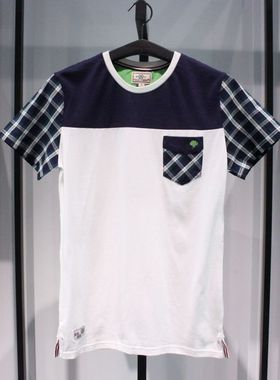 SELECTED斯莱德新款纯棉白色圆领修身夏季流行休闲半袖短袖T恤