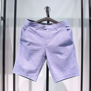 SELECTED思莱德青年直筒流行超软中腰夏季暗花休闲牛仔短裤五分裤