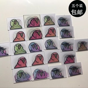 沙雕鹦鹉贴纸可变化表情包手机背搞怪动态装饰本子创意贴纸后背卅