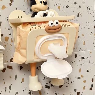 湿纸巾收纳盒纸巾盒打孔卫生间厕所壁挂厨房倒挂纸盒擦手纸置物架