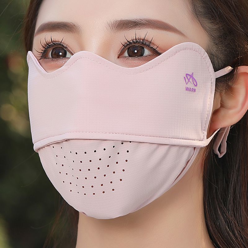 防晒口罩女夏季大脸骑行男士遮阳