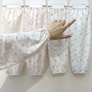 干活直筒防晒宽松套袖女夏户外骑车冰丝护袖轻薄透气遮阳碎花冰袖