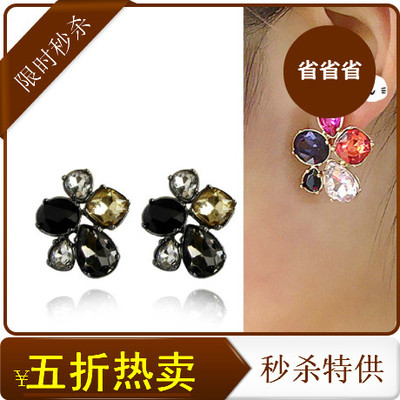 饰品夸张水晶宝石冷淡风耳坠