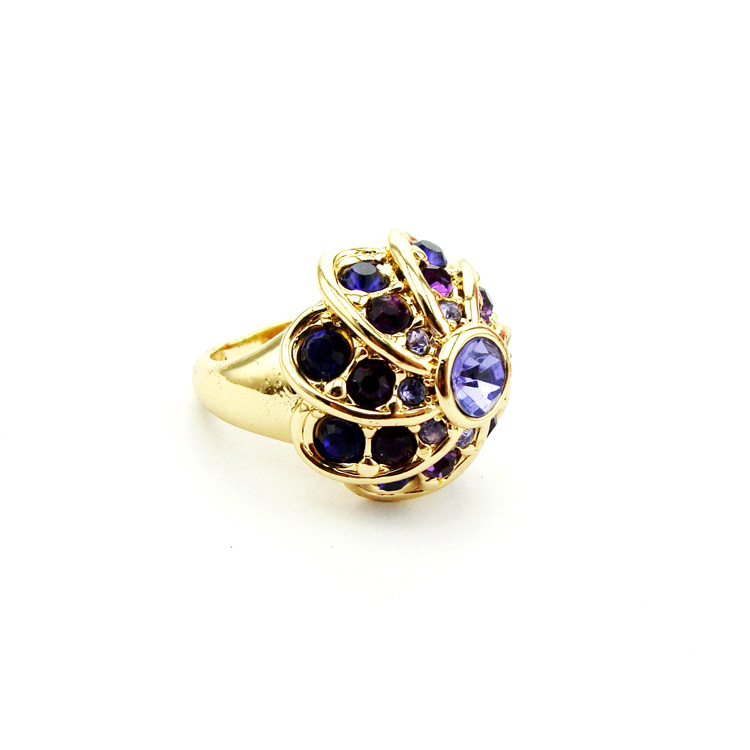 B8流行饰品流行 欧美时尚气质唯美紫色 百搭女款戒指