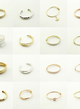 K62欧美外贸饰品各种款式镀真金手镯直播货源