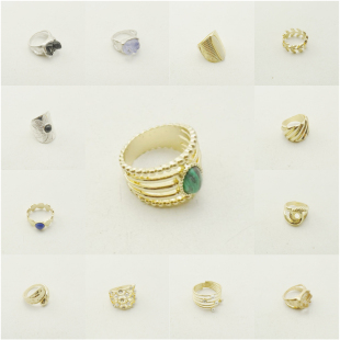 L57欧美外贸饰品戒指女小众简约指环中古回流孤品复古戒指