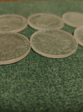 透明硬币单面高透亚克力硬币魔术配件