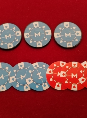 魔术道具筹码变色筹码STC近景变换魔术道具