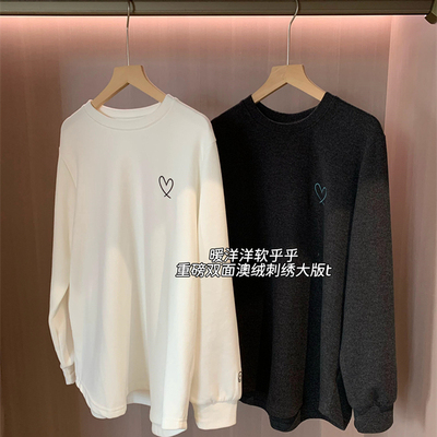 澳绒保暖舒适宽松长袖T恤打底衫