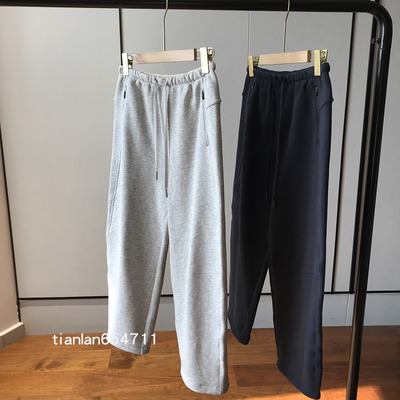 特种机织全棉松紧腰休闲卫裤女秋