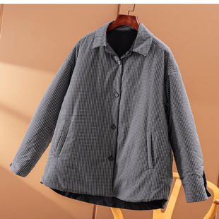 风圆弧摆棉服外套H女23I7特 法G利落干练工装 D春天家 双面美学