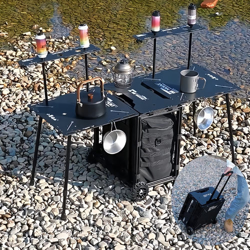 小岛屿山户外战术桌轻量化铝合金