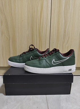 二手正品Nke Air Foce 防滑轻便低帮 运动鞋 男款 墨绿色  40码