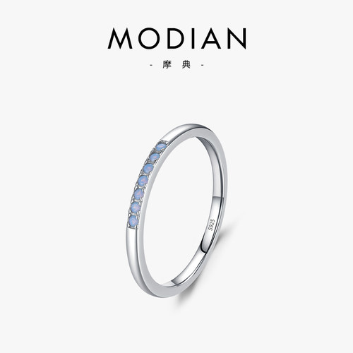 百搭网红纯银微镶食指戒