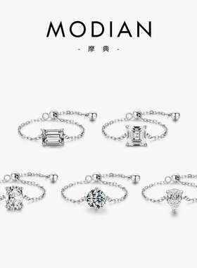 s925纯银小众气质开口链式戒指女高级感ins网红个性食指指环尾戒