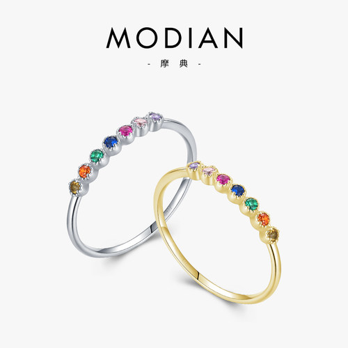 摩典甜美女纯银时尚戒指