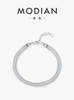 摩典S925纯银蕾丝钱袋子轻奢手链