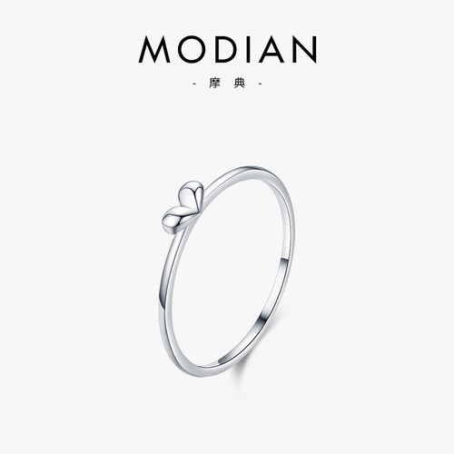 摩典精致百搭简约戒指女心形