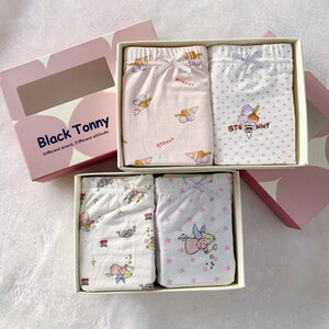 小黑托昵女童纯棉内裤莫代尔平角裤小黑托尼儿童宝宝A类抑菌内裤