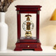 实木座钟机械钟新中式 摆件德国进口机芯 台钟打铃上弦美式