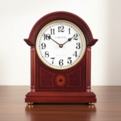 简约电视柜摆件 复古客厅小座钟新中式 音乐报时实木台钟美式 欧式