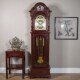 机械上弦实木落地钟新中式 发条客厅摆钟 复古老式