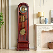 实木落地钟客厅红花梨木机械上弦德国赫姆勒12音乐报时欧式 立钟