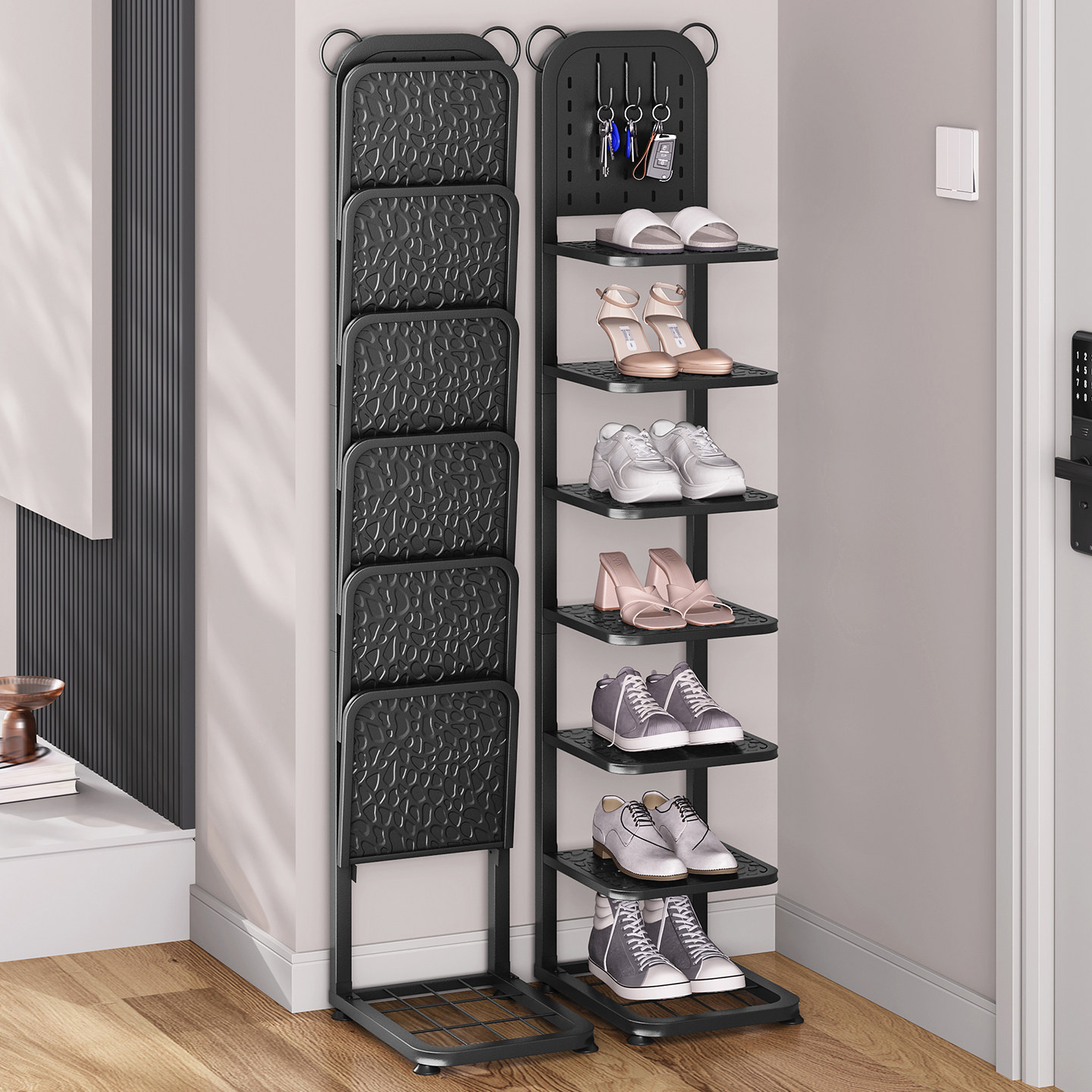 鞋架子简易家用小窄门口防尘鞋柜收纳神器省空间宿舍室内出租屋用,住宅家具,鞋架,淘宝优惠券,粉丝福利购,淘宝优惠卷