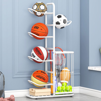 球类收纳架家用室内学校足球排球整理置物架子儿童球类多层收纳筐