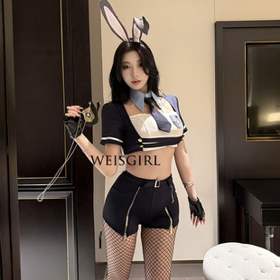 纯欲风兔子搜查官cosplay小胸可爱兔女郎女警性感御姐套装制服