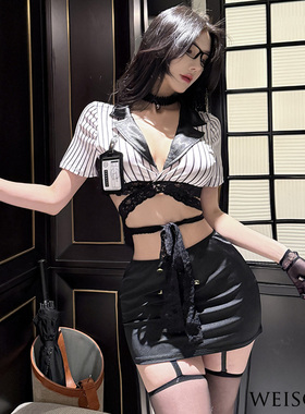 性感小胸夜场套装纯欲cosplay办公室OL秘书包臀教师御姐机师制服