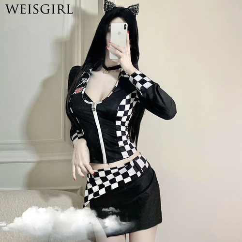 cosplay赛车女郎制服诱感性感小野猫女夜店女王套装网红纯欲兔女 - 封面