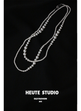 倪妮同款施家珍珠毛衣链长款项链