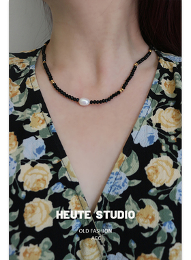 不褪色不过敏玻璃珠珍珠项链