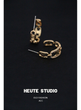 HeuteStudio 小众设计 法式复古 ins轻奢凯旋门钻石耳钉耳环女