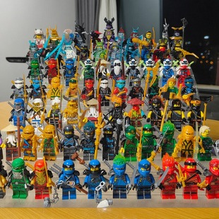 中国积木幻影忍者黄金赞凯杰人仔人偶套装男孩儿童拼装玩具礼物